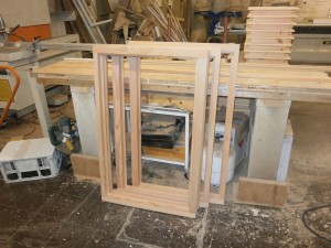 Stained sliding sash windows process